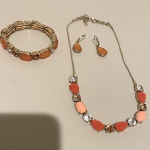 Nine West necklace earrings and bracelet set